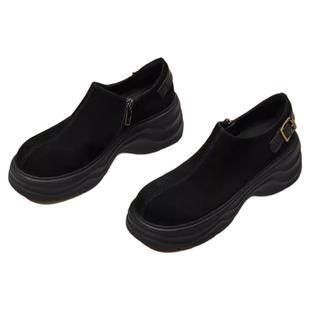 星期六新款厚底一脚蹬勃肯乐福鞋女软底不累脚平底通勤鞋舒适增高