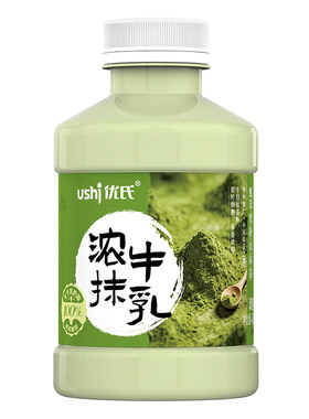 优氏浓抹牛乳400g*6瓶/5瓶低温抹茶牛奶儿童学生早餐甜牛奶调制乳