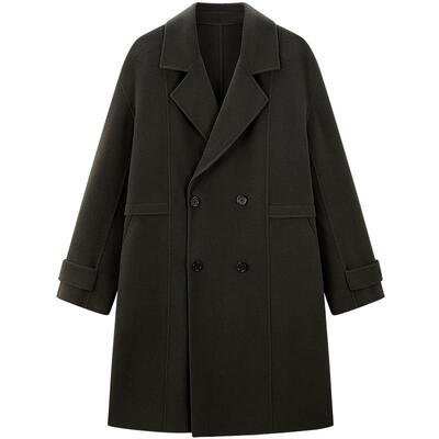 太平鸟男装 休闲毛呢大衣合体经典时尚天丝纤维男士大衣