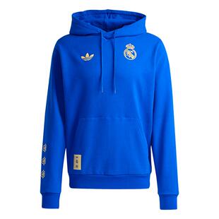 皇马中国结系列新年款足球休闲文化连帽卫衣男adidas阿迪达斯