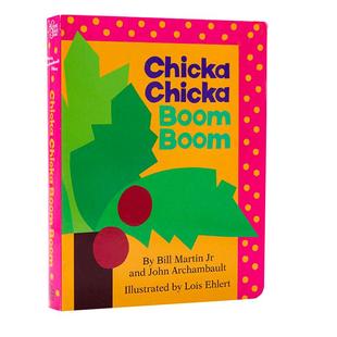 英文原版绘本 Chicka Chicka Boom Boom 叽喀叽喀碰碰 廖彩杏有声书单 幼儿启蒙早教字母纸板书 凯迪克大奖绘本 Lois Ehlert