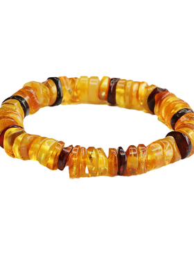 天然琥珀多宝手串血珀金珀蜜蜡平安扣手链男女士民族风个性时尚