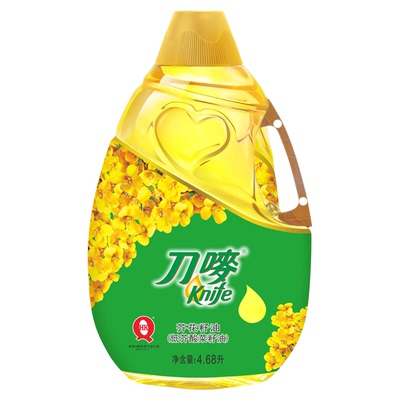刀唛芥花籽油4.68L*2瓶装家用炒菜调味压榨菜籽油食用植物油