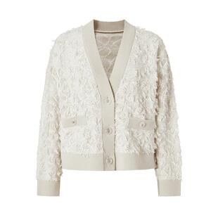 【电商专款】IMM尹默女装春V领开衫H型香风羊毛毛衫外套