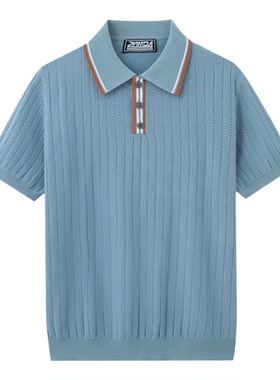欧美男装短袖针织衫毛织PoloT恤