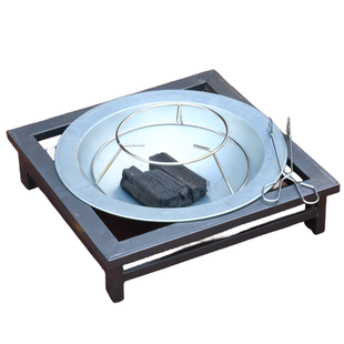木炭取暖炉户外农村老式铁盆桌碳火盆取暖烤火盆户外围炉煮茶烧烤