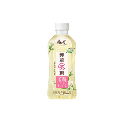 康师傅饮品纯萃零糖茉莉花茶无糖茶350ml*12瓶0糖0脂肪饮料