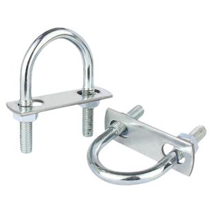 带螺母挡板套装镀锌碳钢U型螺栓螺丝U形卡U型管卡管夹固定卡扣骑