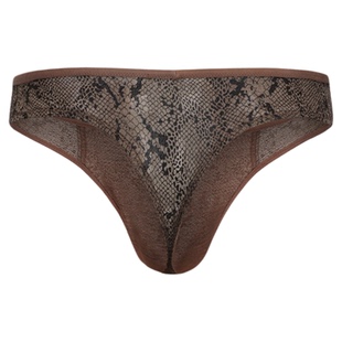 半兽之内野性呐喊性感男士内裤蛇纹单丁显大低腰三角裤单丁抗菌