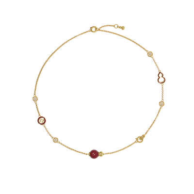 HERBE合璧福禄朱砂两戴项手链