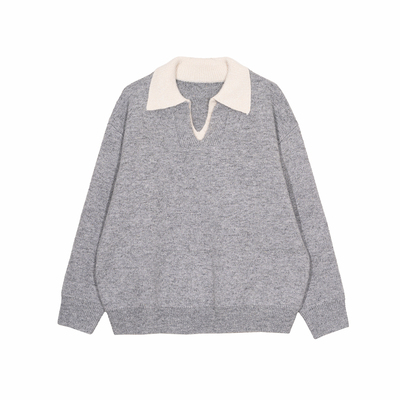 Hualun冬季加厚格雷系毛衣男