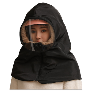 秋冬女防风保暖帽可带头盔套头帽加厚防寒骑电动车男包头帽带面罩