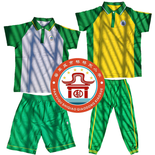 市桥桥东小学校服短袖番禺区小学新款校服纯棉夏天运动服薄裤速干