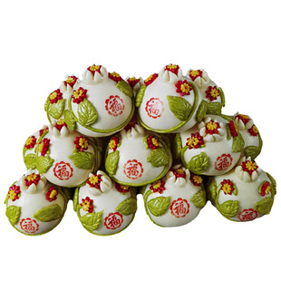 春节过年初一十五过年烧香拜佛上贡摆供品馍饽饽结婚喜馒头花石榴