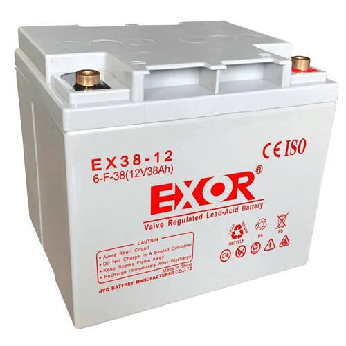 埃索EXOR蓄电池EX381212V38AH机房UPS电源配套消防EPS直流屏
