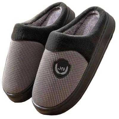 2025新款大码男士女士冬季保暖防滑室内外穿加绒厚底居家用棉拖鞋