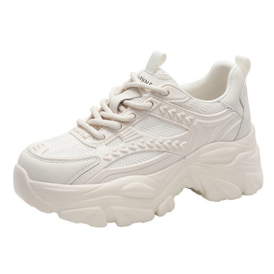 网面透气老爹鞋女款厚底增高鞋