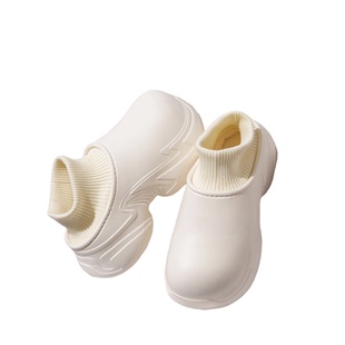 8.0cm厚底高跟棉拖鞋女冬季踩屎感加绒保暖包跟防水外穿棉鞋女款