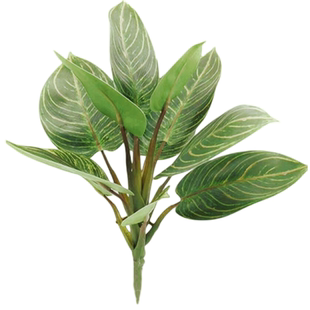 高仿真手感植物竹芋叶龟背酒店餐厅摆放叶子景观绿植墙造景装饰