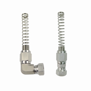 304不锈钢喷枪隔膜泵喷涂油漆涂料管万向防折弯弹簧螺纹对丝接头