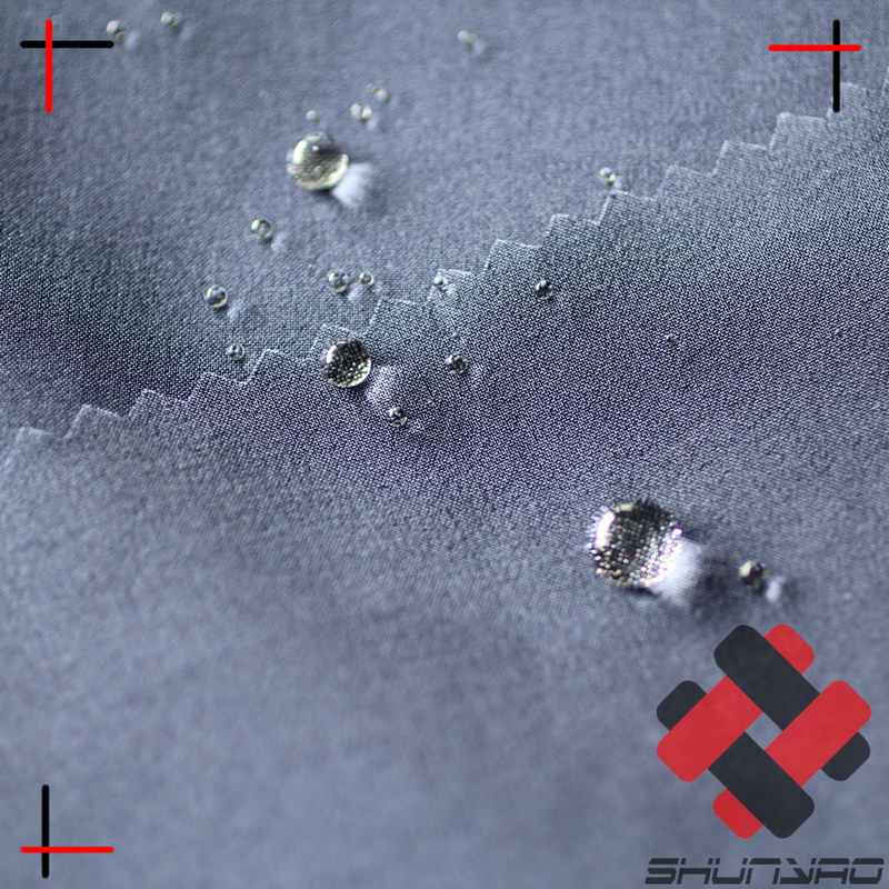 1舜尧防水防油防污超强防水防特氟龙纺三亚四面弹面料春布料