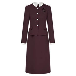 SaugafSaug歌家音2025冬新款中歌儿小香风轻奢高级重要场合连衣裙