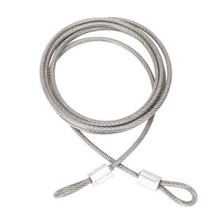 电动车防盗钢丝绳锁摩托车锁304不锈钢钢丝绳包胶压制铝套可定制