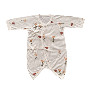 新生儿夏季52码衣服满月宝宝产房绑带蝴蝶衣初生婴儿连体和尚服薄