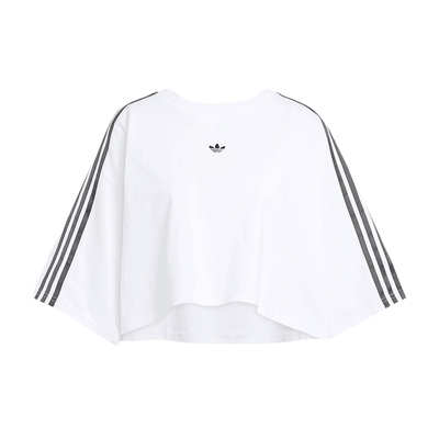 阿迪达斯夏三叶草新款女子经典短款运动短袖圆领T恤棉JY8886