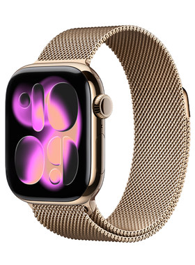 适用于iwatchS11表带苹果手表S10米兰尼斯S9磁吸applewatchs8金属SE透气6男S7女腕带4高级ultra智能运动5夏季
