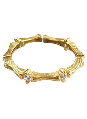 HANXINSTUDIOS925竹节食指戒