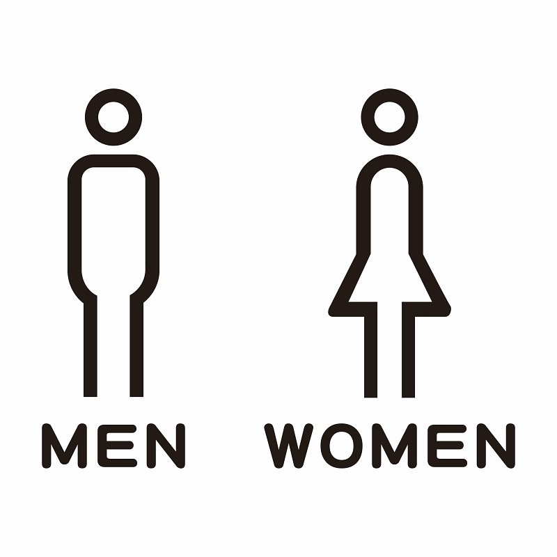 立体男女洗手间指示牌公共卫生间