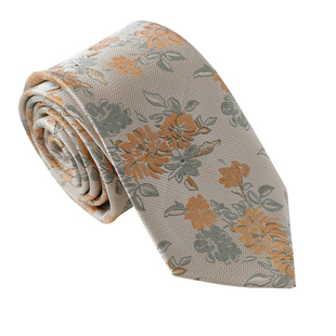 花纹领带女复古休闲高级感衬衫制服配饰男文艺英伦年轻刺绣花卉潮