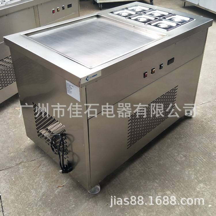 厂家直销 单锅6桶炒酸奶机 商用 110V 炒冰机 泰国炒冰淇淋机