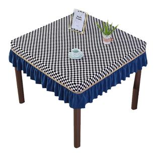 全自动麻将桌罩套八仙桌盖布正方形餐桌布简约现代四方桌家用台布