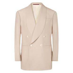 AC全羊毛抗皱强捻青果领塔士多礼服结婚西服套装男正装新郎西装