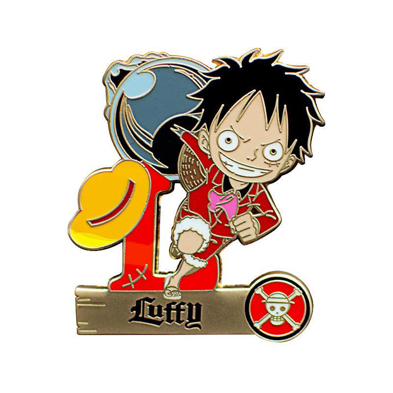 官方正版航海王ONEPIECE周边海贼王徽章盲盒纪念收藏勋章胸针饰品