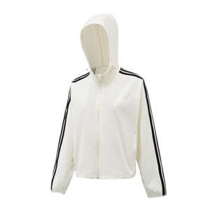 26夏季新款adidas阿迪达斯女子户外运动薄款连帽夹克外套 KX2759