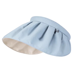 防晒帽女夏季防紫外线贝壳遮阳帽空顶太阳帽子大檐夏天儿童可折叠