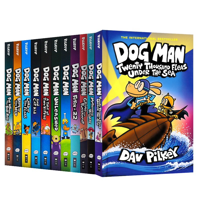 神探狗狗Dog Man1-11-13  狗狗侦探漫画书 Dav Pilkey 儿童英语幽默漫画故事章节桥梁书 纽约时报畅销书 英文原版进口图像小说