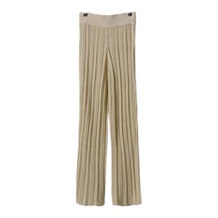 和同面料上衣配 加厚鼎奢真丝羊绒精纺纱线针织休闲阔腿裤 长裤子