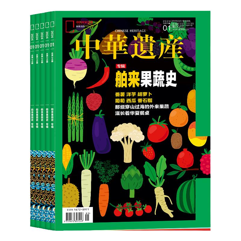 2024年1-12月【国宝陕西/安岳大足/国宝山西】中华遗产 杂志2025年1-12期打包/订阅自然文化历史人文艺术收藏书籍解读中国传统妆容