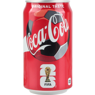 日本进口Coca－Cola/可口可乐联名FIFA世界杯收藏版碳酸饮料350ml