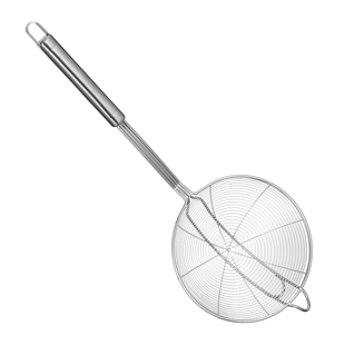 304不锈钢火锅漏勺过滤网漏家用商用油炸捞面勺捞笊篱带挂钩漏勺