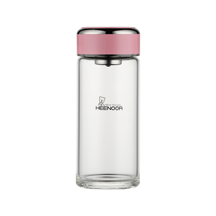 希诺单层玻璃杯女高颜值花茶杯2025新款家用办公便携泡茶水杯子