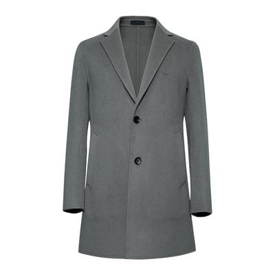 堡尼秋冬新品商务羊毛混纺呢子大衣双面呢单排扣外套男BM745041A