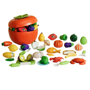 纽奇儿童柿子水果切切乐玩具宝宝可啃咬厨房过家家新年送礼物男女