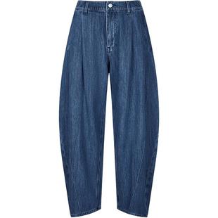 速写男装春夏新款男士裤子复古水洗牛仔裤弯刀裤宽松简约长裤