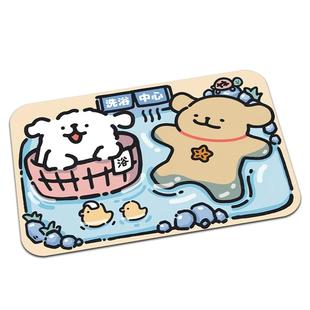 卫生间地垫防水防滑垫线条狗洗浴中心沐浴房防滑耐脏洗漱台地垫