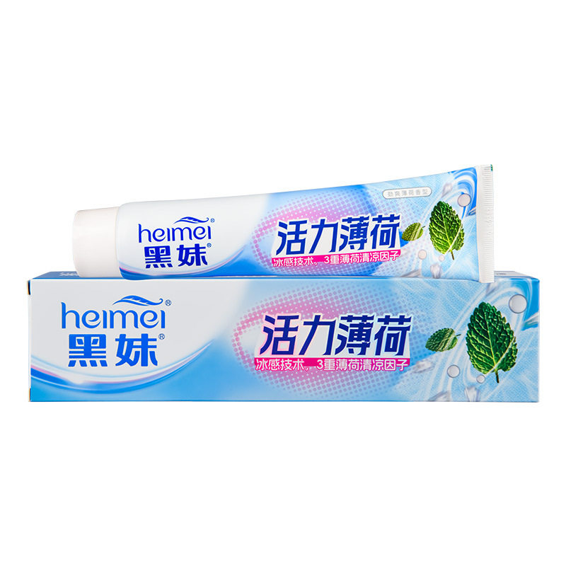 黑妹薄荷小苏打冰感去渍清新牙膏